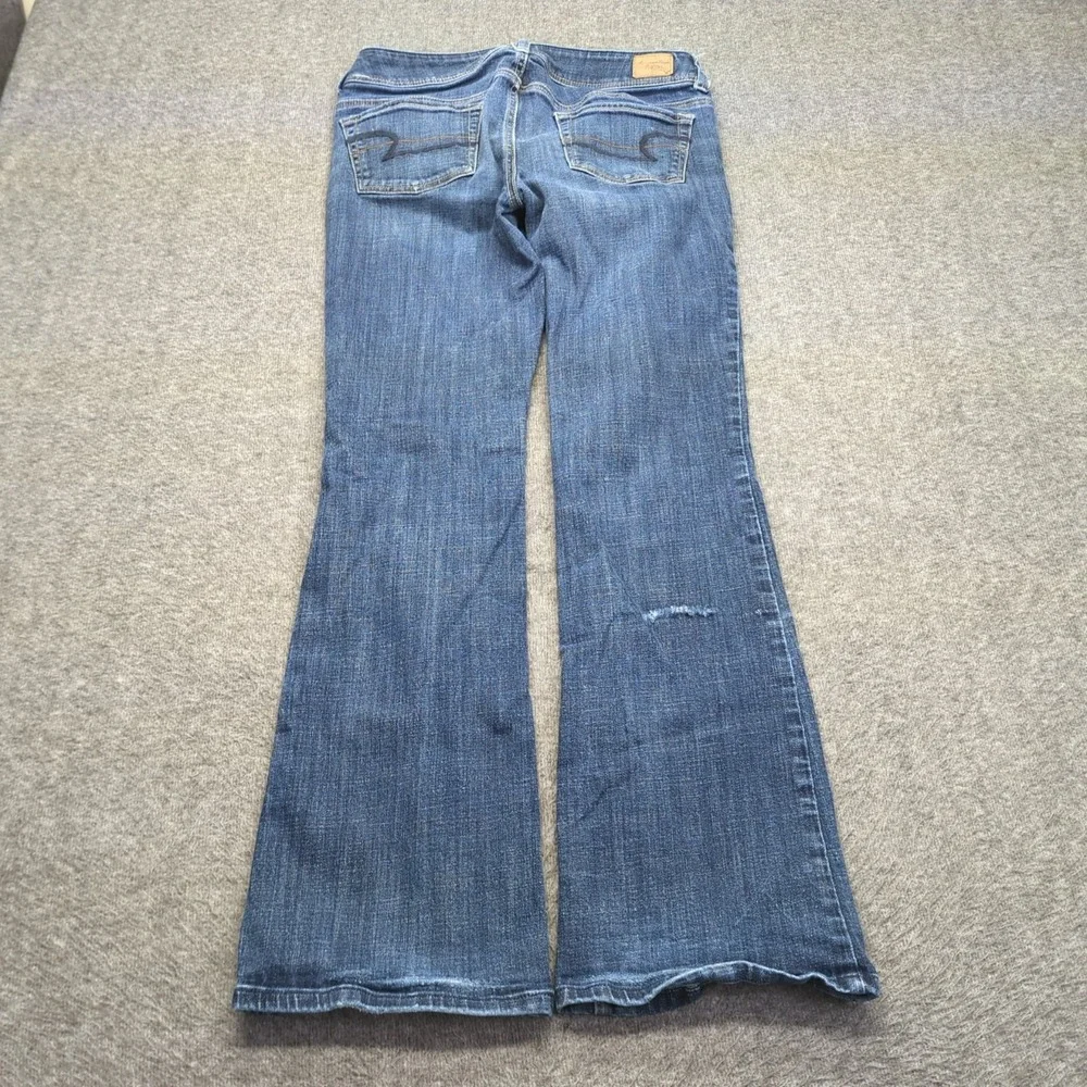 American Eagle Jeans Womens 8‎ Blue Original Boot Cut Stretch Faded Western